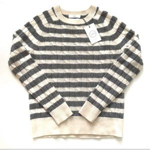 1901 100% Cashmere knitted striped sweater